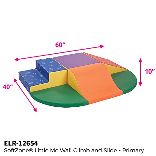 ECR4Kids SoftZone Little Me Foam Wall Climber - Indoor Active Play Structure for Toddlers and Kids - Soft Foam Play Set, Primary - Thumbnail 2