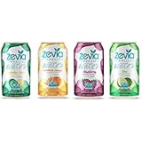 Zevia Zero Calorie Beverage, Lightly Sweetened Sparkling Water Variety Pack, (24) 12 Ounce Cans; Naturally Flavored and a Little Bit Sweet; Clean, Delicious, and Refreshing with No Sugar