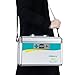Ollieroo Locking Medicine Box,Key Lock Box for Medication,First Aid Storage Box for Emergency Supplies 7.7 x 7.9 x 12 inches Silver