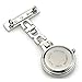 WZC Silver Nurses Lapel Pin Watch with Luminous Hands and Dail