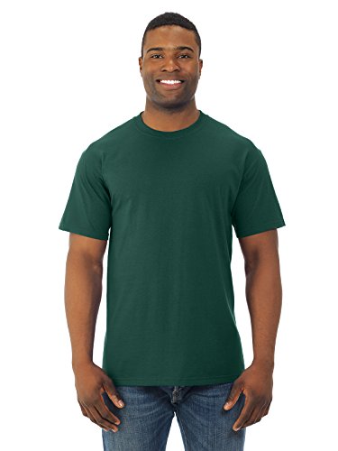 Camiseta con cuello redondo de manga corta para hombre Fruit of the Loom, 4X-Large - Verde bosque