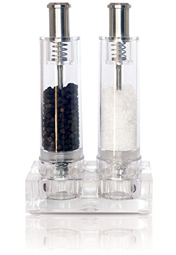 Salt and pepper grinder set and singles, grind gourmet …