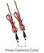 LeeKooLuu K11 Vehicle Power Cord Plug 8.2 ft Extension Cable for Backup Camera for Car/Camper/Truck Rear View Monitor Backup Camera Security Parking System (2pcs)