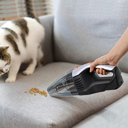 SUAOKI Handheld Vacuum Cordless, 6.5Kpa Hand Vacuum Cleaner with 14.8V Li-ion Battery Powered Rechargeable Quick Charge Washable Double Filter Stainless Steel, Dry Vac for Home, Carpet, Car, Hard Floo