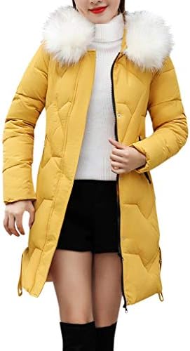 PAQOZ Women Winter Warm Thick Outerwear Hooded Coat Slim Cotton-Padded Jacket