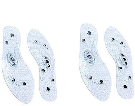 Massaging Insoles, Acupressure Magnetic Massage Foot Therapy Reflexology Pain Relief Shoe Insoles 2 Pair Washable and…