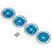 4Pcs RC Car 1/10 Aluminum Alloy Brake Disc Wheel Rims Hex 12mm for RC On-Road Buggy Monster Racing Model Car Parts (Blue)