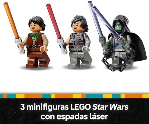 Star Wars Neve Speeder Force Burner - Construindo Brinquedo com 3 Minifiguras com Sabres de Luz e Motocicleta de Brinquedo - Presente para Crianças ++ Anos e Fãs de Reconstruir o Galaxy 75414
