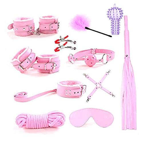 Mwergkou 11pc Leather Set Adult, Six Toys for Couples Kit, Sxx Toys for Men Women, Couples Game Sxx Toys