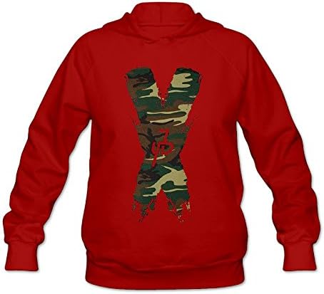 Jake Paul X Camouflage Logo Women's Long Sleeve Casual Loose Hoodie Pullover Sweatshirt
