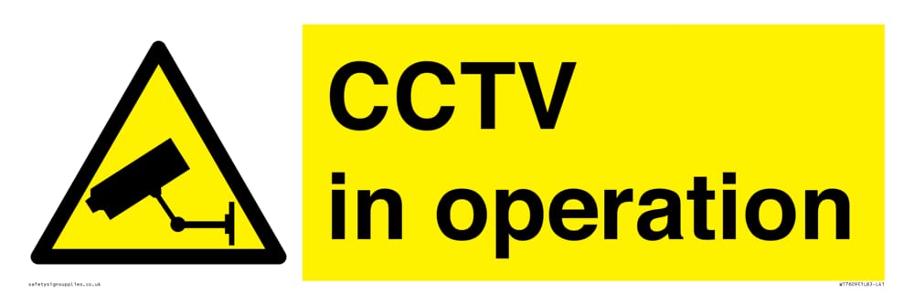 CCTV in operation Sign - 450x150mm - L41