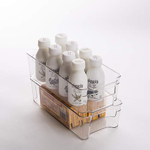 image for BINO Stackable Plastic Organizer Storage Bins, Medium - 2 Pack - Pantr