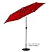 FLAME&SHADE 9ft Patio Umbrella Outdoor - Table Umbrella with Push Button Tilt and Crank, UV Protection, 6 Sturdy Ribs, Market Umbrella for Garden, Deck, Backyard, Lawn, Pool and Beach(Red)