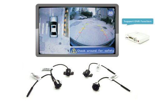 iParaAiluRy 360 Around View Parking Assist Universal for All Cars with DVR function & Bird's-eye View Parking Aid - VE-GN304