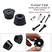 uxcell 10 Pcs 19.5mm x 12mm Conical Recessed Rubber Feet Bumpers Pads Black