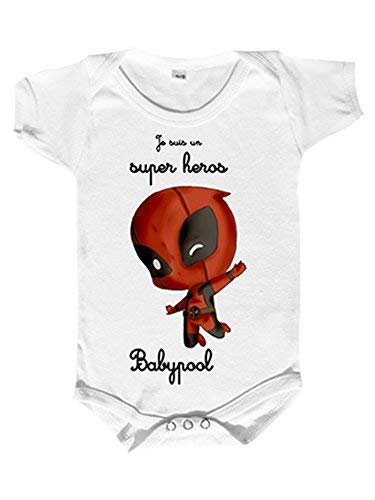 Body Bebe Humour Je Suis Un Super Heros Babypool Un Superbe Fanart De Deadpool Amazon Fr Handmade