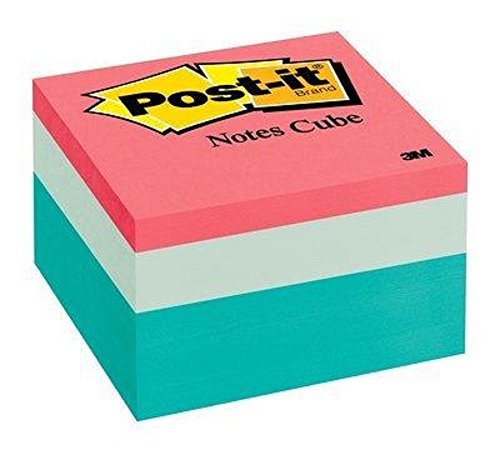 Post-it Notes Cube, 3 in x 3 in, Seafoam Wave, 490 Sheets/Cube (2056-PP)