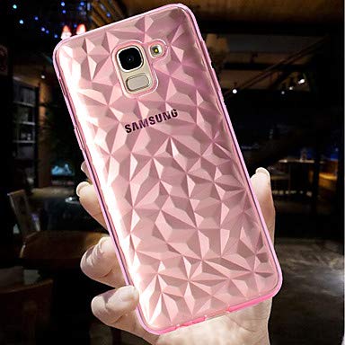 Case for Samsung Galaxy J4 / J2 PRO 2018 Ultra-Thin/Transparent Back Cover Solid Colored Soft TPU for J6 / J4 / J2 PRO 2018 (Color : Pink, Compatible Models : J4)