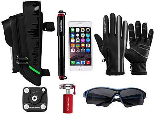 image for RockBros Top Tube Bag Phone, Bike Frame Bag Waterproof, Bicycle Phone 
