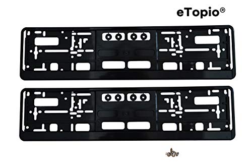 eTopio®, kentekenplaathouders, 2 stuks, incl. 4 schroeven, nummerplaathouder voor EU kentekenplaat, 520 mm x 110 mm… - Afbeelding 3