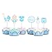 Quotidian Blue Festive Decorative Paper Cupcake Toppers 4