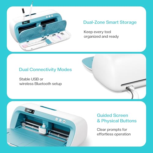 Likcut S41 Vinyl Cutter Machine, Creator Bundle with Carrying Case & Accessories | Smart Cutting Machine for DIY Vinyl, HTV, Cardstock, Paper Crafts and Home Decor