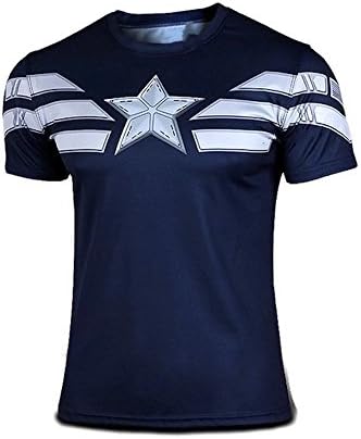 Marvel DC Comics Superhero Short Sleeve T-Shirt - Captain America 1 M