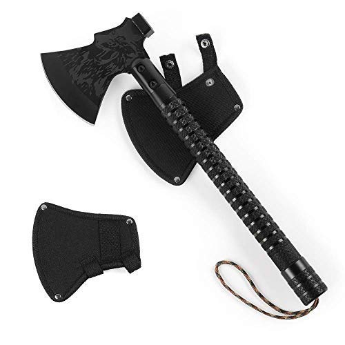 RZChome Portable Outdoor Survival Axes and Hatchets for Camping Survival Axe Head Multitool Hiking Hunting Backpacking Emergency Adventures