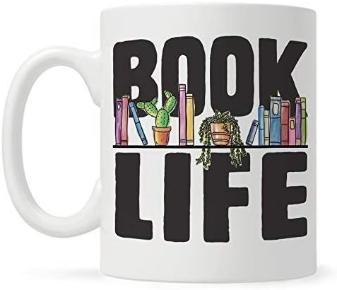 Book Lover Reading Coffee Mug, Bookish Bibliophile Bookworm Cup, Gift for Librarian Teacher Friend