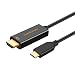 USB C to HDMI 4K @60Hz, CableCreation Type C to HDMI 6FT Cable Adapter Thunderbolt 3 Compatible, Compatible with MacBook Pro 2019, iPad Pro 2019, MacBook Air 2018,Surface Go, S10 S9, XPS 13,Black primary