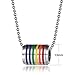 Unisex Stainless Steel Tag Rainbow Pendant Gay & Lesbian LGBT Necklace Pride Jewelry Gay Pride Accessories Pride Parade