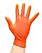 Camco Durable All Purpose RV and Camper Disposable Sanitation Gloves - Will Grip in Wet or Dry Conditions | Latex and Powder Free |Orange Nitrile Gloves - 30 Pack (40286)