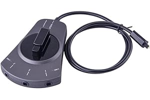 Gorilley Toslink Digital Audio Switcher 3-Way SPDIF Optical Cable Switch Hub Box for DVD CD Players