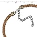 American West Sterling Silver and Bronze Braided Leather Cord Necklace 17 to 21 Inch