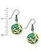 adajio By Sienna Sky Rich Teal Disc with Gold-tone Tendrils Dangle Drop Earrings 7339
