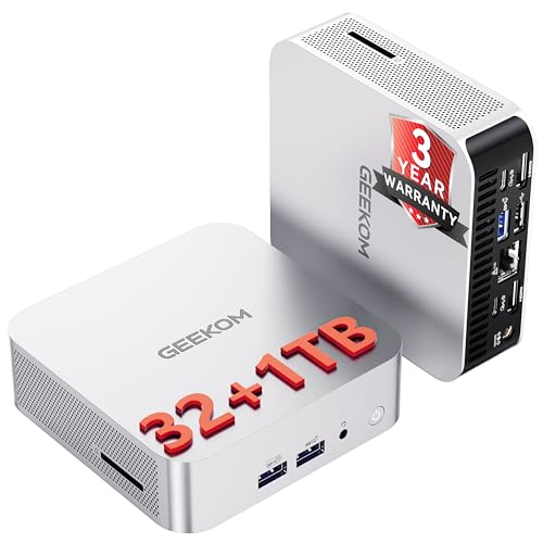 GEEKOM A6 Business Mini PC, mit AMD Ryzen 7 6800H, 32GB DDR5 1TB SSD