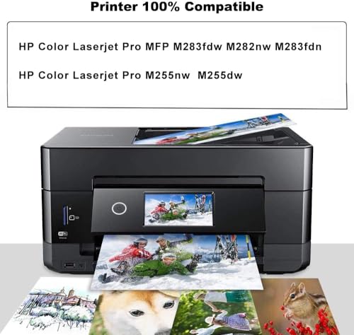 ICOMJET 207A Compatible Toner Cartridge Replacement for HP 207A W2210A Work for HP Color Laserjet Pro M255nw M255dw MFP M282nw M283fdn M283fdw (with chip,4Pack)