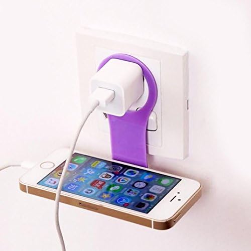 Diadia Foldable Mobile Cell Phone MP3 Camera Cable Wrap Charge Charging Wall Holder Shelf Folding Portable Sturdy Travel Stand Cradle Caddy Charger -Color Randomly