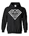 Artix Diamond White Lines Unisex Hoodie Sweatshirts Medium Black