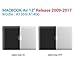 IBENZER Compatible with Old Version MacBook Air 13 Inch Case (2010-2017 Release). Models: A1466 / A1369, Plastic Hard Shell Case with Keyboard Cover for Mac Air 13, BK, A13BK+1N