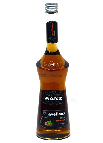 Haselnuss Sirup Sanz, Sirup für Kaffee und Cocktails aus Spanien. 0,7L, alkoholfrei