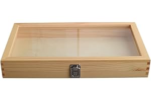 ZERODEKO Display Case with Glass Top Butterfly Display Box Display Case Specimen Collection Boxes for Collecting Butterfly