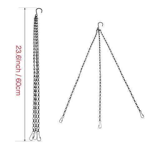 2 Pcs Hanging Plants Bracket & Hanging Chain for Garden Planter Hook, Bird Feeder, Wind Chime Lanterns Hanger (Dark green) by OVOV