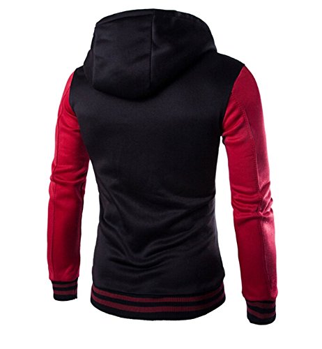 Trifuness Varsity Jacket Letterman Jacket Baseball Jacket With Long Sleeve Banded Collar - Thumbnail 2