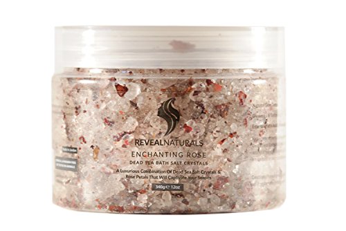 All Natural Dead Sea Bath Salts Crystals Infused with Real Roses, Argan Oil & Essential Oils. Best for Energizing, Relaxation, Rejuvenating & Healing Psoriasis, Eczema, Acne & Scars
