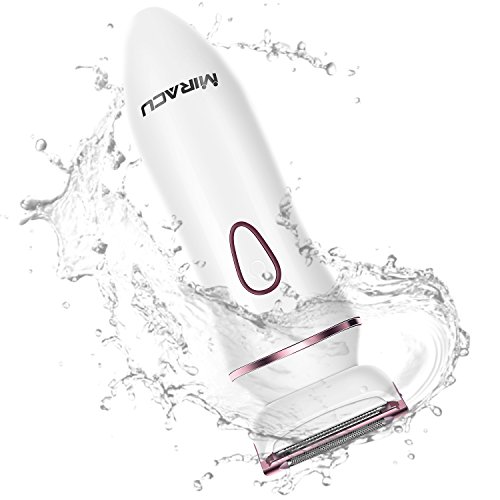 Miracu Women's Bikini Trimmer Electric Shaver Waterproof Rechargeable Cordless Ladies Electric Razor & Facial Cleansing Spin Brush for Exfoliating Skin Care, Wet & Dry Use - Thumbnail 4