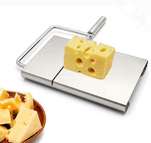 image for Bekith Cheese Slicer Stainless Steel Wire Cutter With Serving Board - 