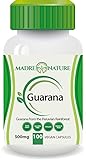 100% Pure Fruit Guarana Dietary Supplement Capsules: 500mg X 100 Capules (Vegan) - Amazon Rainforest - Gluten-free - Non-GMO - Stay Alert - Increase in Stamina - Supports Wellness (1-Pack)