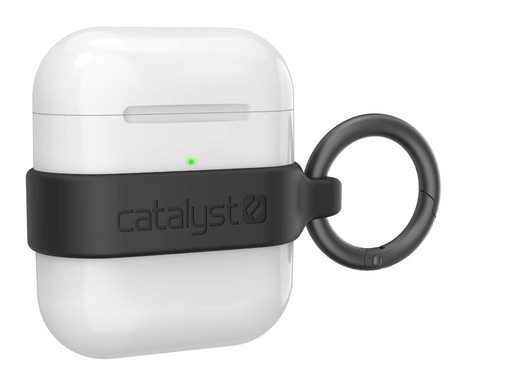 Minimalist case for AirPods 1 & 2 by Catalyst - Extra Grippy High Gloss Surface Finish, Ultra Light Weight, Slim design - Black