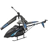 Odyssey Flying Toys 12" Nighthawk Helicopter with Built in Camera, Black with Blue Trim